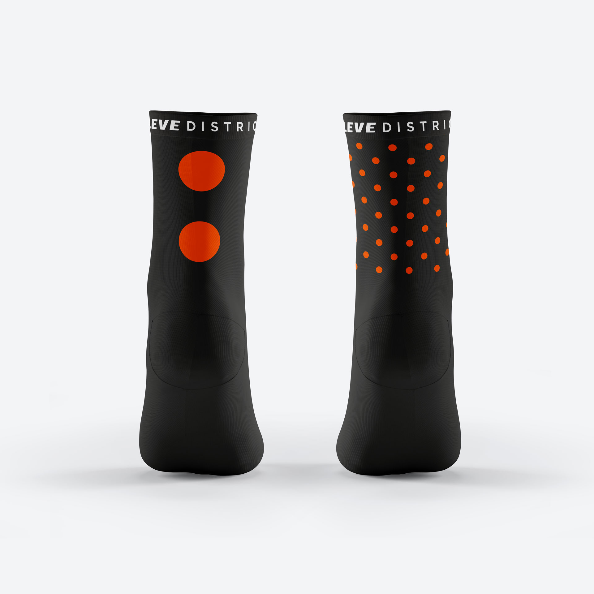 ILEVE-cycling-socks-black-back-20cm